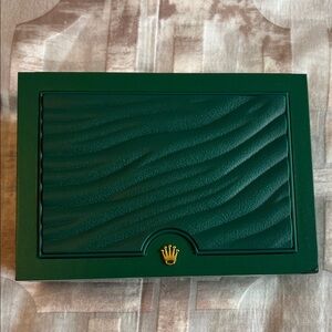 Rolex Green Watch Box with Gold Accent